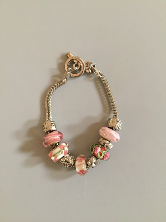 Glass Beads Bracelet. Has Beautiful Colorful Glass Beads. Fun.