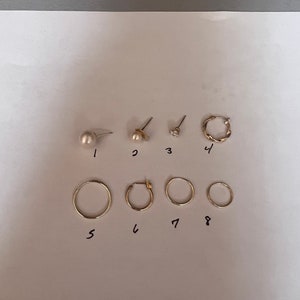 14K Solid Gold Single Earrings. Sold Separately. You will only receive one earring, not a pair.