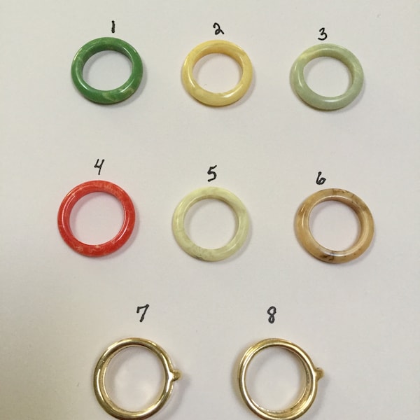 Vintage Rings. Has a Variety of Beautiful Colors. Sold Separately. 2 Gold Tone Ring Inserts Also Available for Sale. Fun.