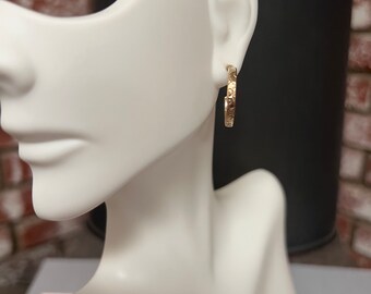 Vintage 14K Gold Plate Hoop Earrings. Has Nice Designs. Favorite this item receive 20% off.