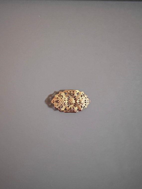 Antique French 14K Solid Gold Brooch/Pin. Has Beau