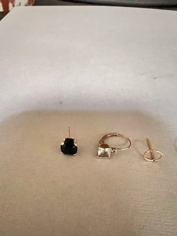 10K Solid Gold Single Earrings. Sold Separately. … - image 3