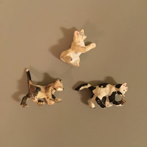 Vintage Miniature Cats. Made of Metal. Great Addition to Your Diorama, Fairy Garden, or to Have just for Fun. Sold Separately.