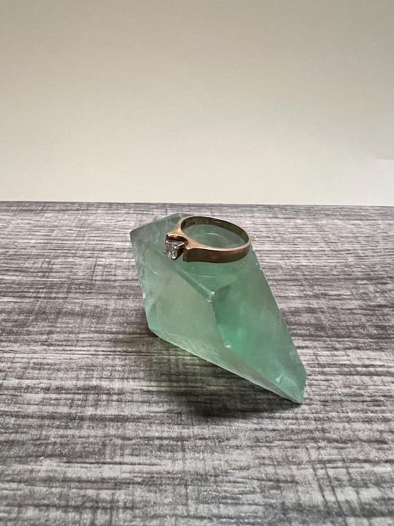 14K Solid Gold Solitaire Diamond Ring. Great addi… - image 2