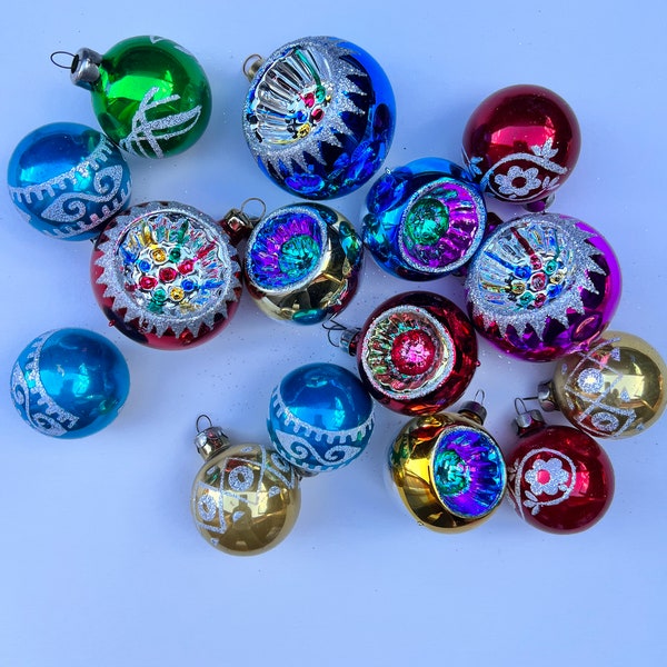 Vintage Glass Ornaments. A Beautiful Addition to Your Christmas Tree and Decor. Sold Separately.