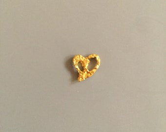 Vintage 10K Solid Black Hills Gold Heart Pendant/Charm.