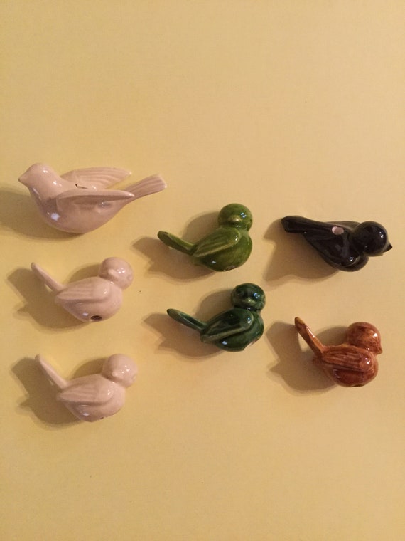 Vintage Ceramic Bird Beads Great to for making necklaces charm bracelets or enhancements to bookmarks and cards. Vintage Ceramic Bird Beads Great to for making necklaces charm bracelets or enhancements to bookmarks and cards.