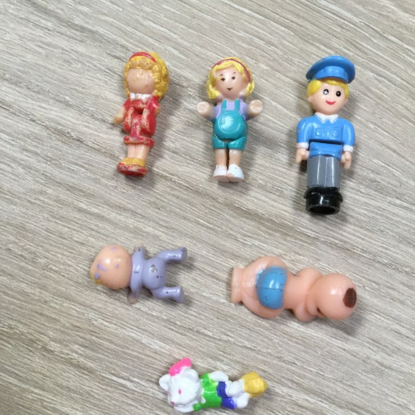 Vintage Miniature Polly Pocket Figures. A Great Replacement or Addition to Your Collection. Adorable.