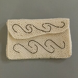 Vintage Beaded Purse/Clutch. Has Simple but Beautiful Designs. Made in Japan.