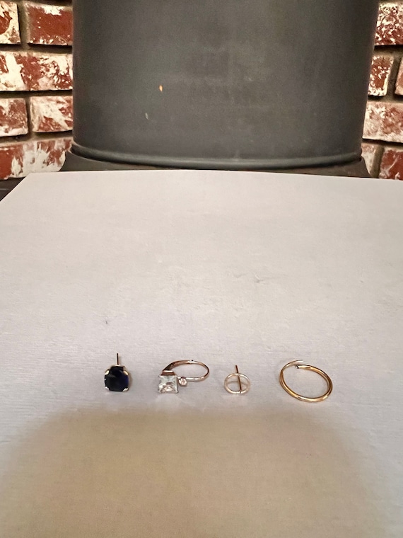 10K Solid Gold Single Earrings. Sold Separately. … - image 1