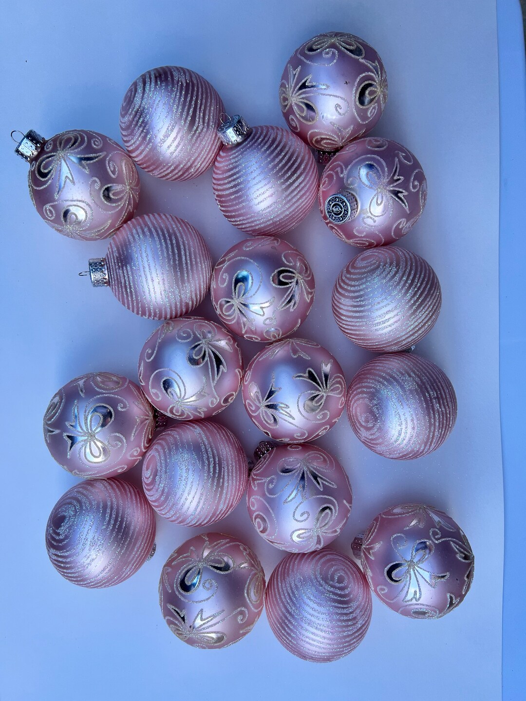 Beautiful Pink Glass Ball Ornaments. Great Addition to Your Christmas