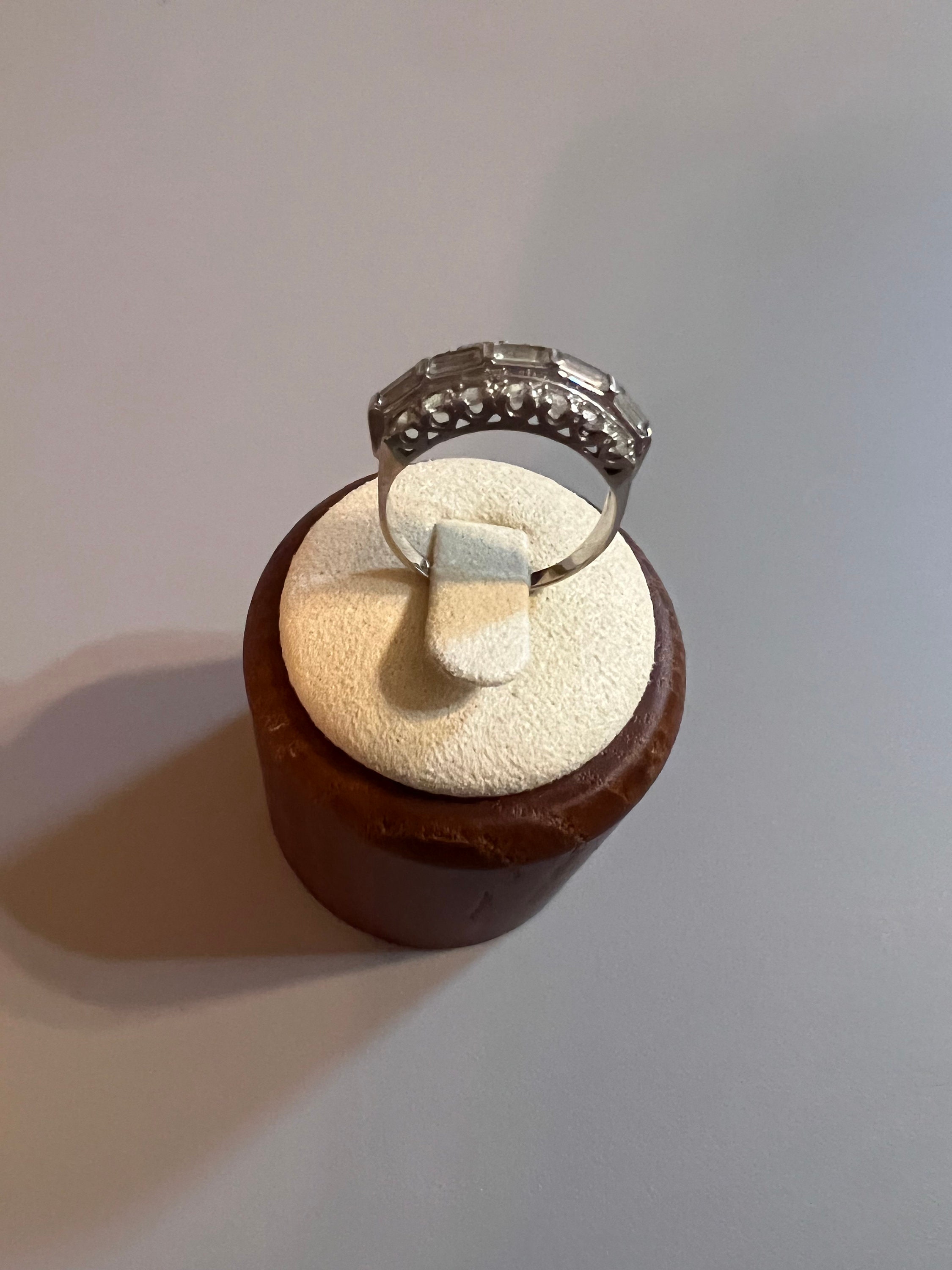 Antique 14K Solid Gold Ring. With Clear Stones (Unsure what