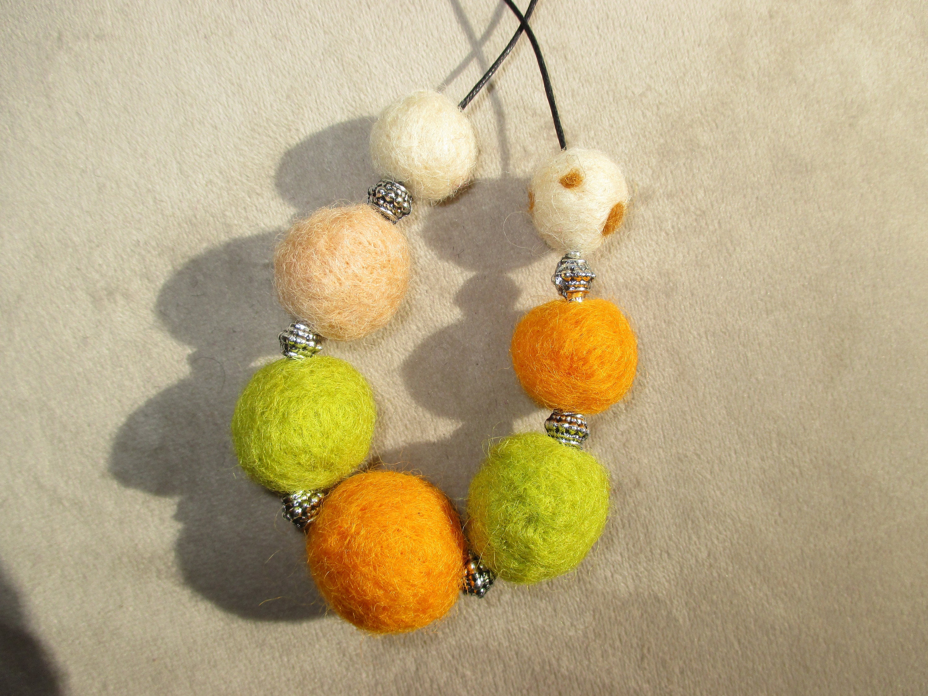 Felt Ball Necklace Etsy
