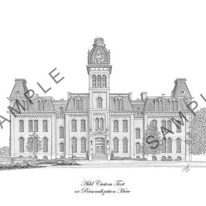 West - Virginia - University Art Print (Woodburn Hall)