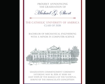 Single Sided Custom Graduation Announcements