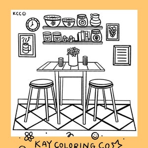 Delightful Dining Set · Coloring Pages · Download · Printable