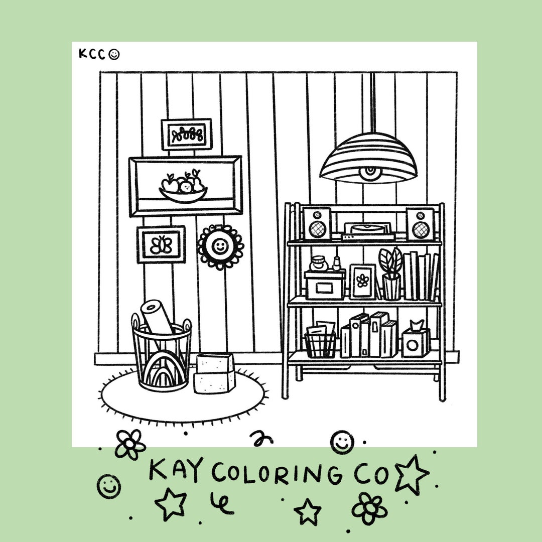 Chill & Cozy Set · Coloring Pages · Download · Printable - Etsy