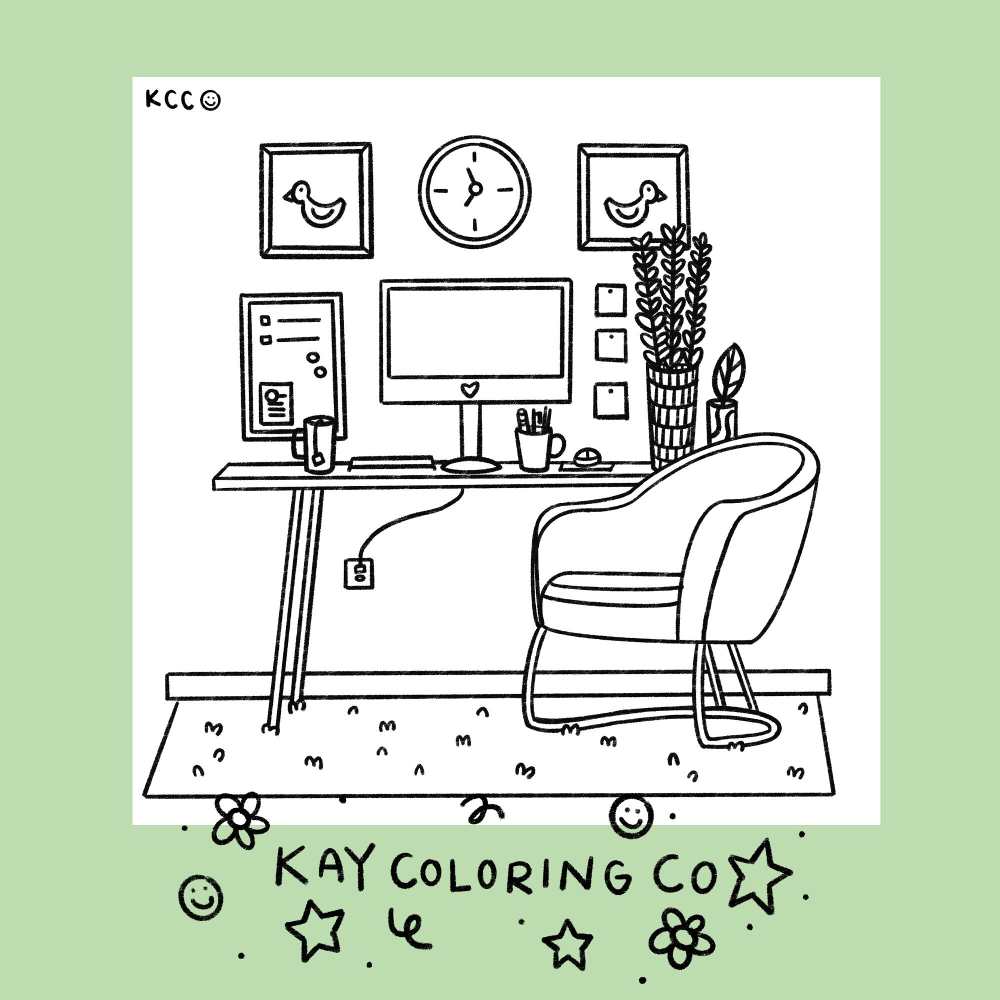 Chill &amp; Cozy Set Coloring Pages Download Printable - Etsy 日本