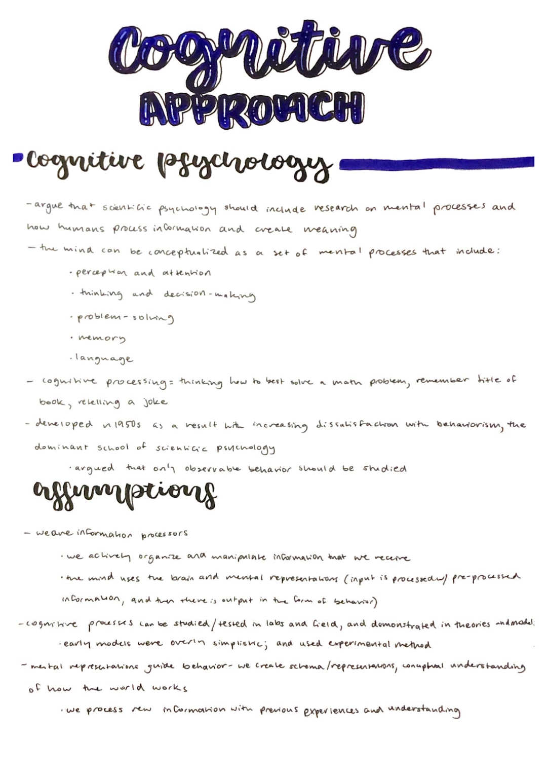 Cognitive approach meaning clearance