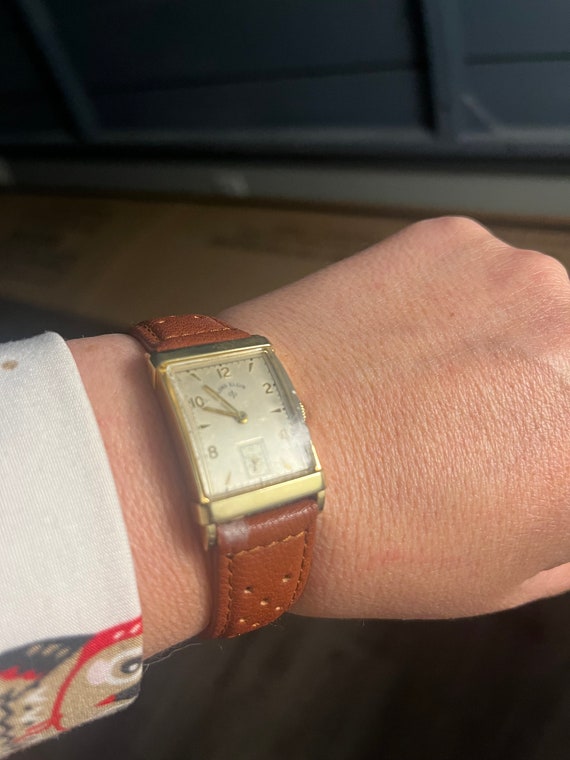 Lord Elgin 14k watch with quartz bezel Gem