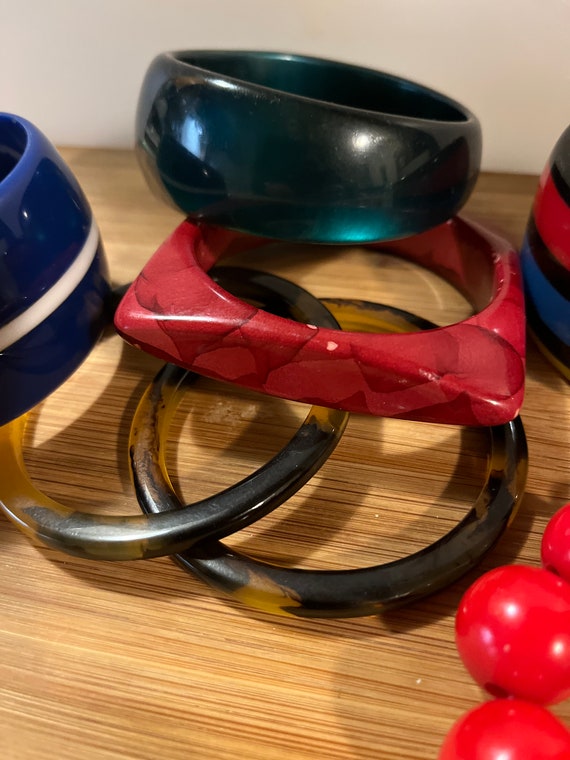 Untested plastic Bracelets  Bakelite?