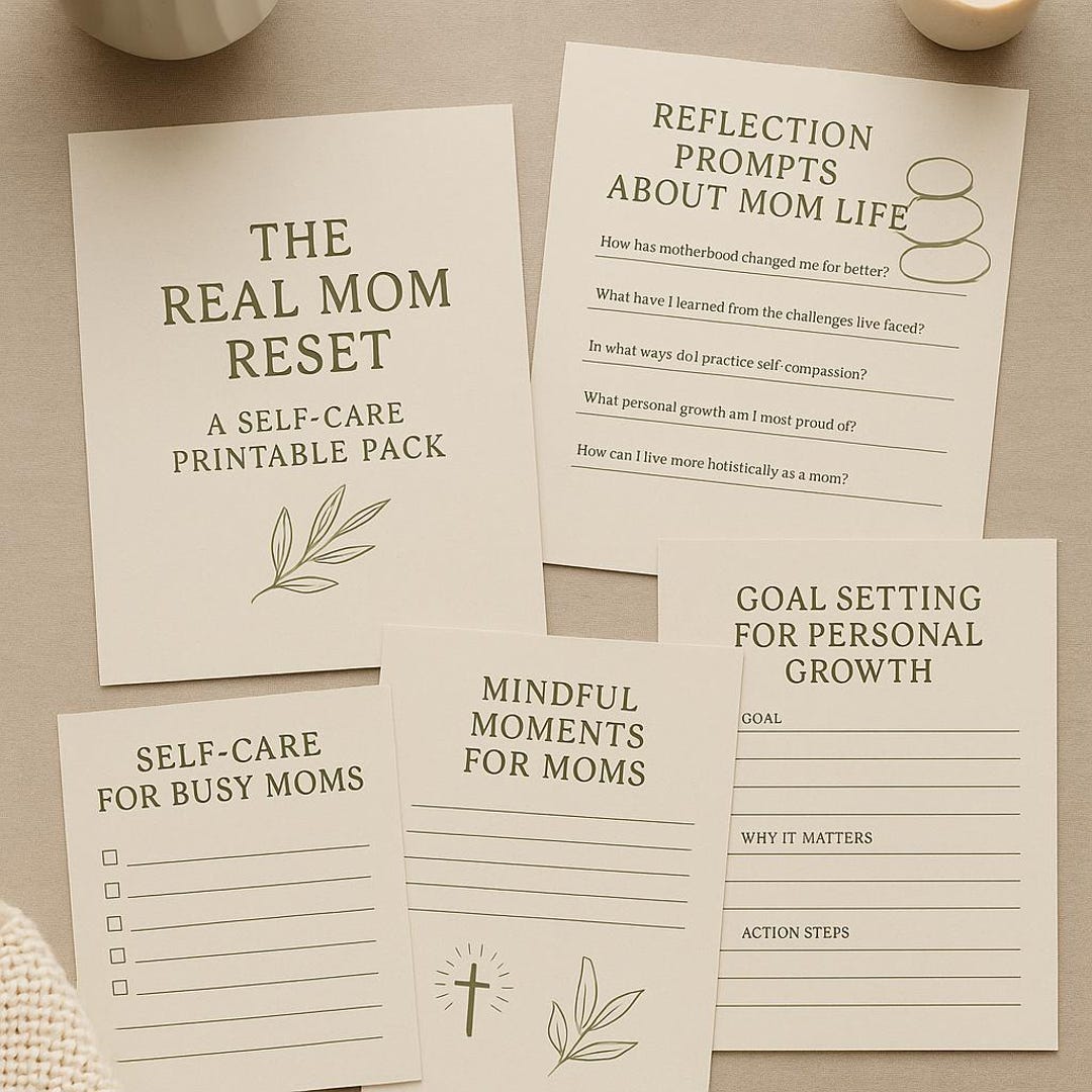 The Real Mom Reset | Self-care Printable Bundle for Moms | Mental Load ...