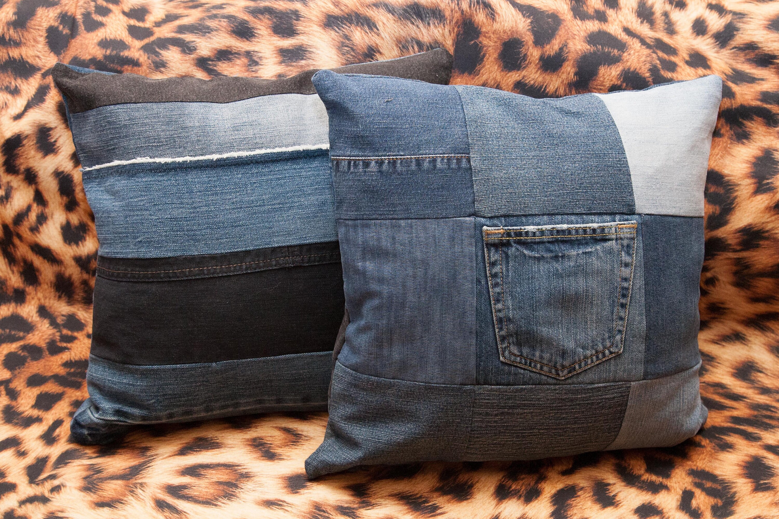 denim colour cushions