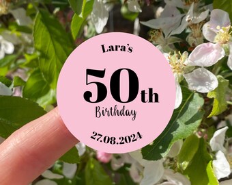 Custom Birthday Stickers: Personalised Party Favours, Any colour