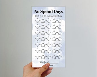 No Spend Days Tracker: Laminated Saving Challenge