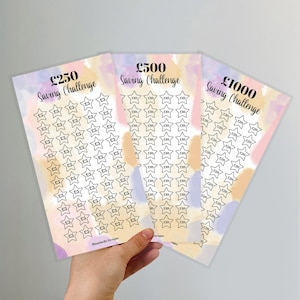 Savings Challenge Tracker: 250, 500, 1000 Pound Budget Binder Insert