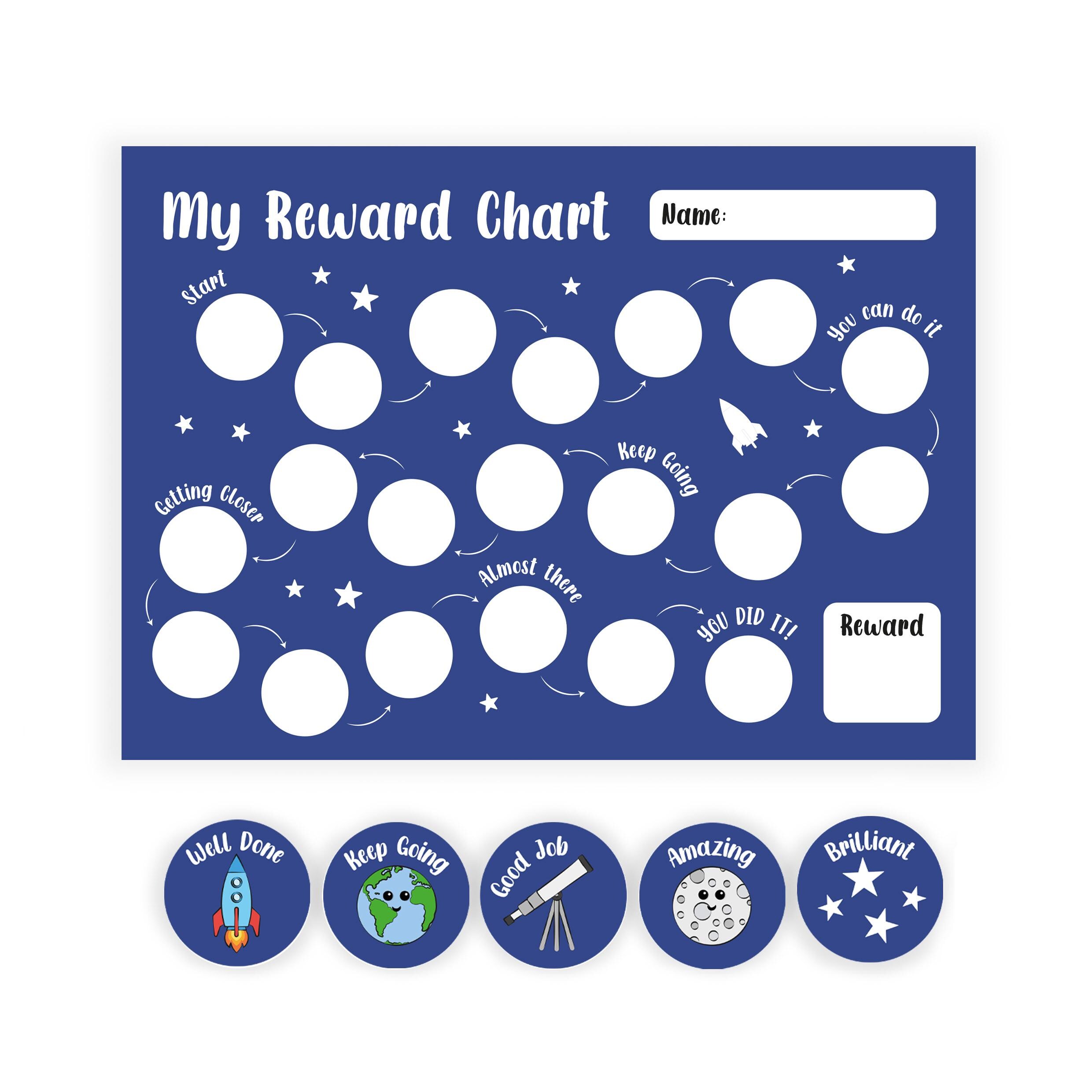 Space Reward Chart for Kids at Home, Behavior Chart to Motivate ...