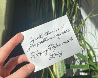 Personalised Happy Retirement Candle label, custom-made candle label, personalised candle gift, custom candle label, Retirement, Congrats
