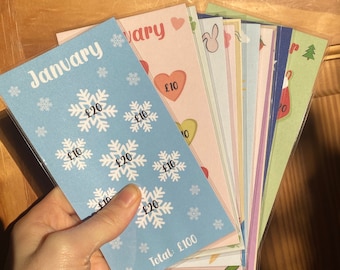 12 Month Savings Challenge Tracker: Laminated Budget Planner