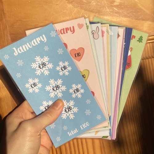 12 Month Savings Challenge Tracker: Laminated Budget Planner