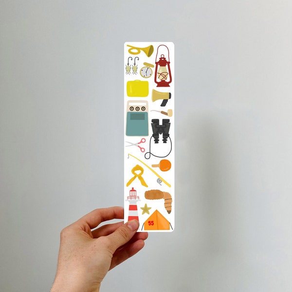 Moonrise Kingdom inspired Bookmark - Perfect for book lovers/ fans of Wes Anderson - Printed onto thick card , eco friendly- Bookmark