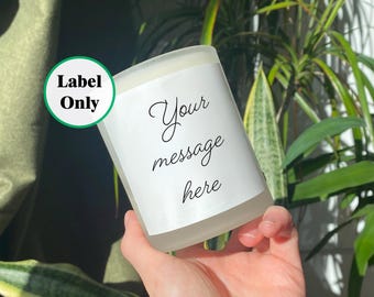 Personalised Candle Label: Custom Message Gift (Label Only)
