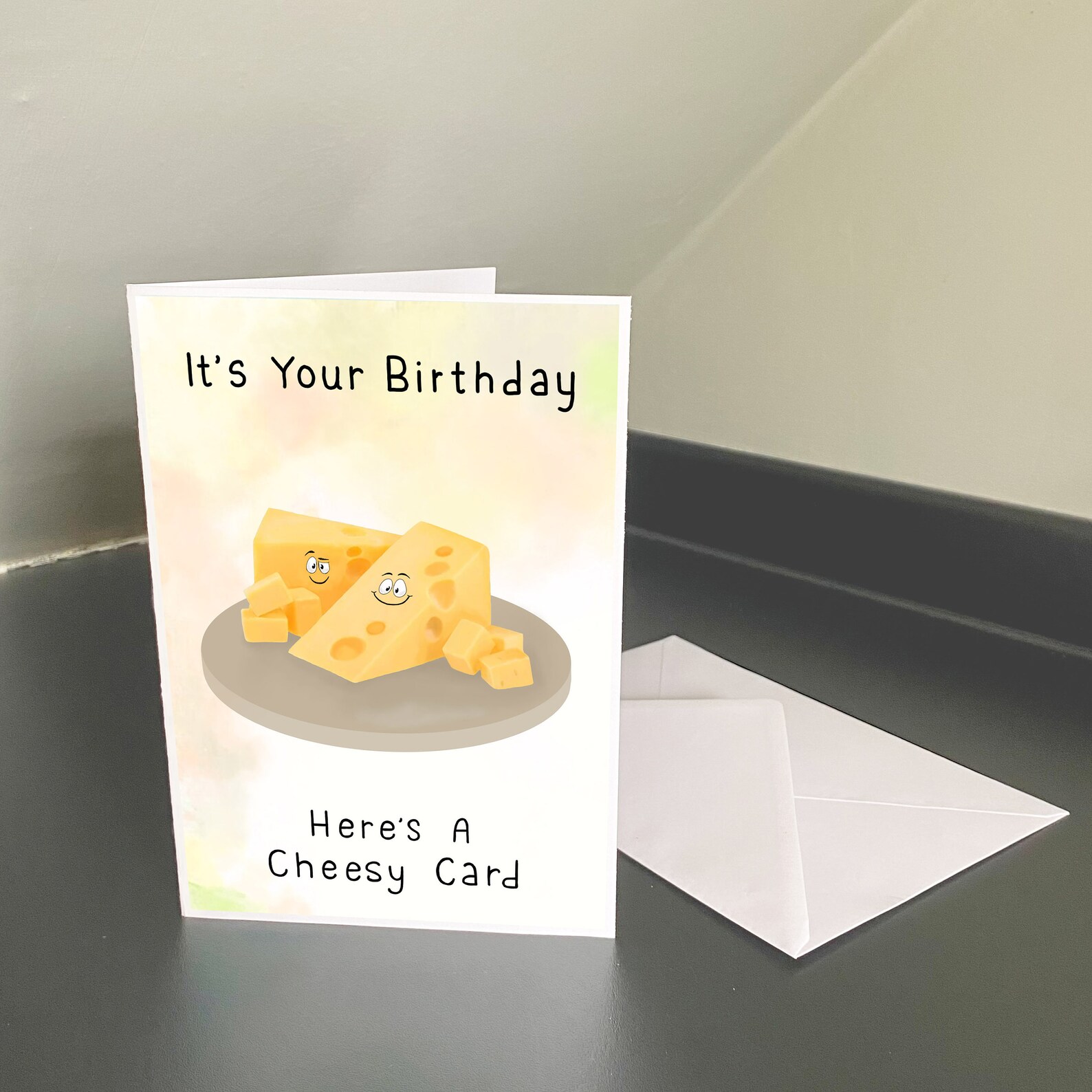 Cheese Birthday Card/ Here's A Cheesy Card Etsy