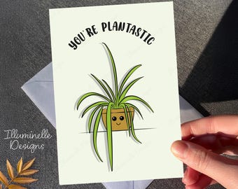 Plantastic Plant Card: Houseplant Lover Gift, You're plantastic