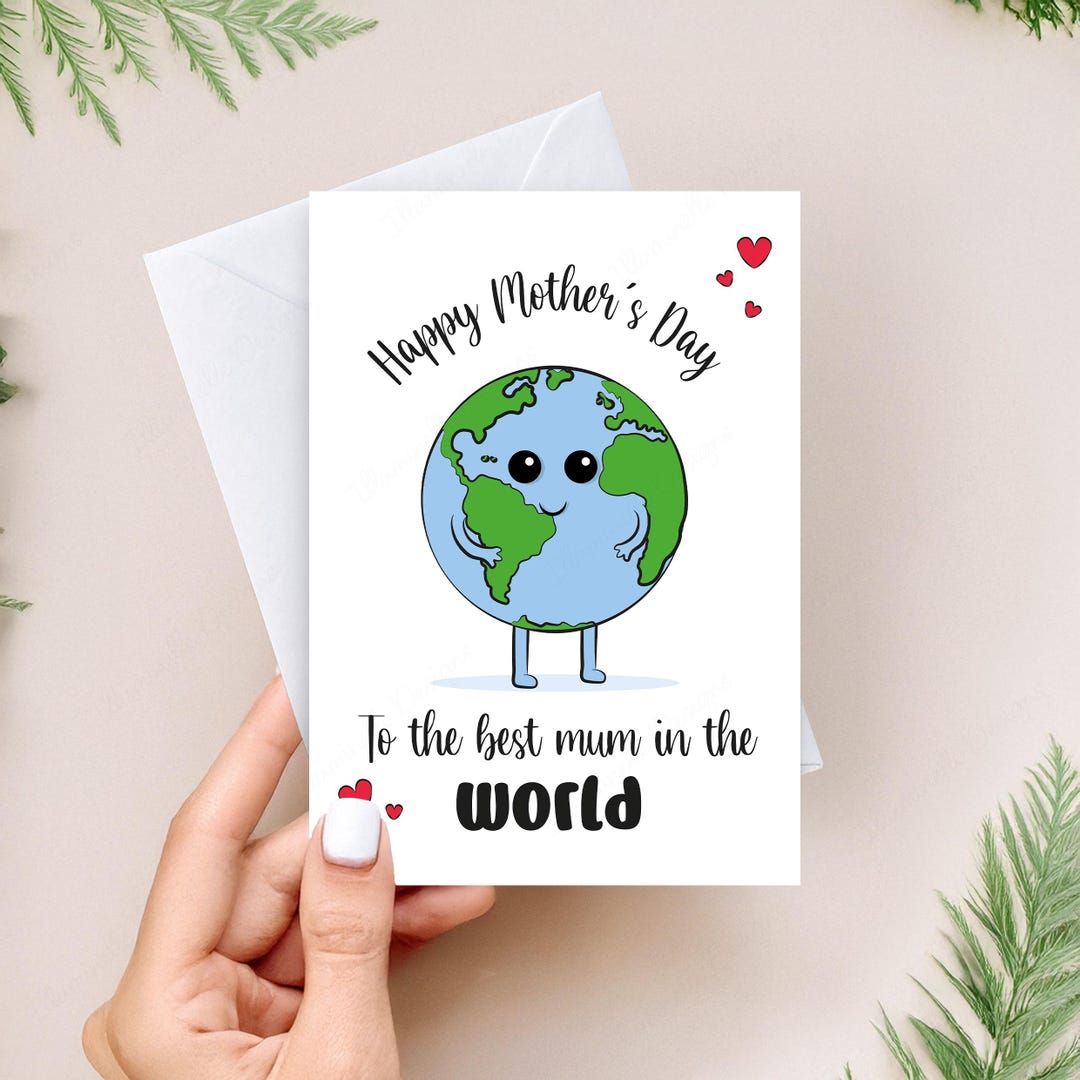 Happy Mother’s Day to the Best Mum in the World – Card for Mum, Mother ...