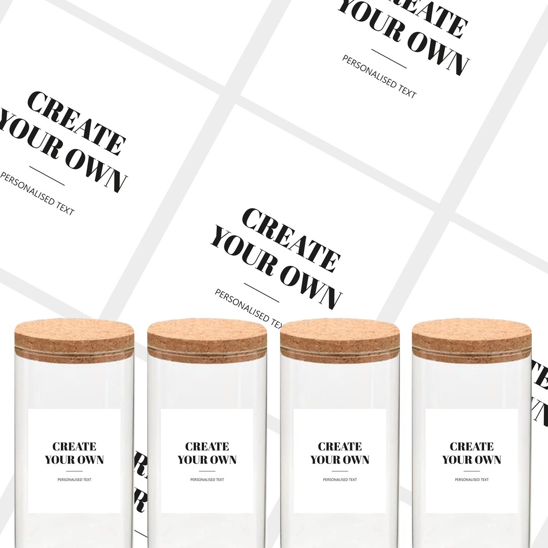 Personalized Kitchen Pantry Label, Custom Organization Jars Stickers ...