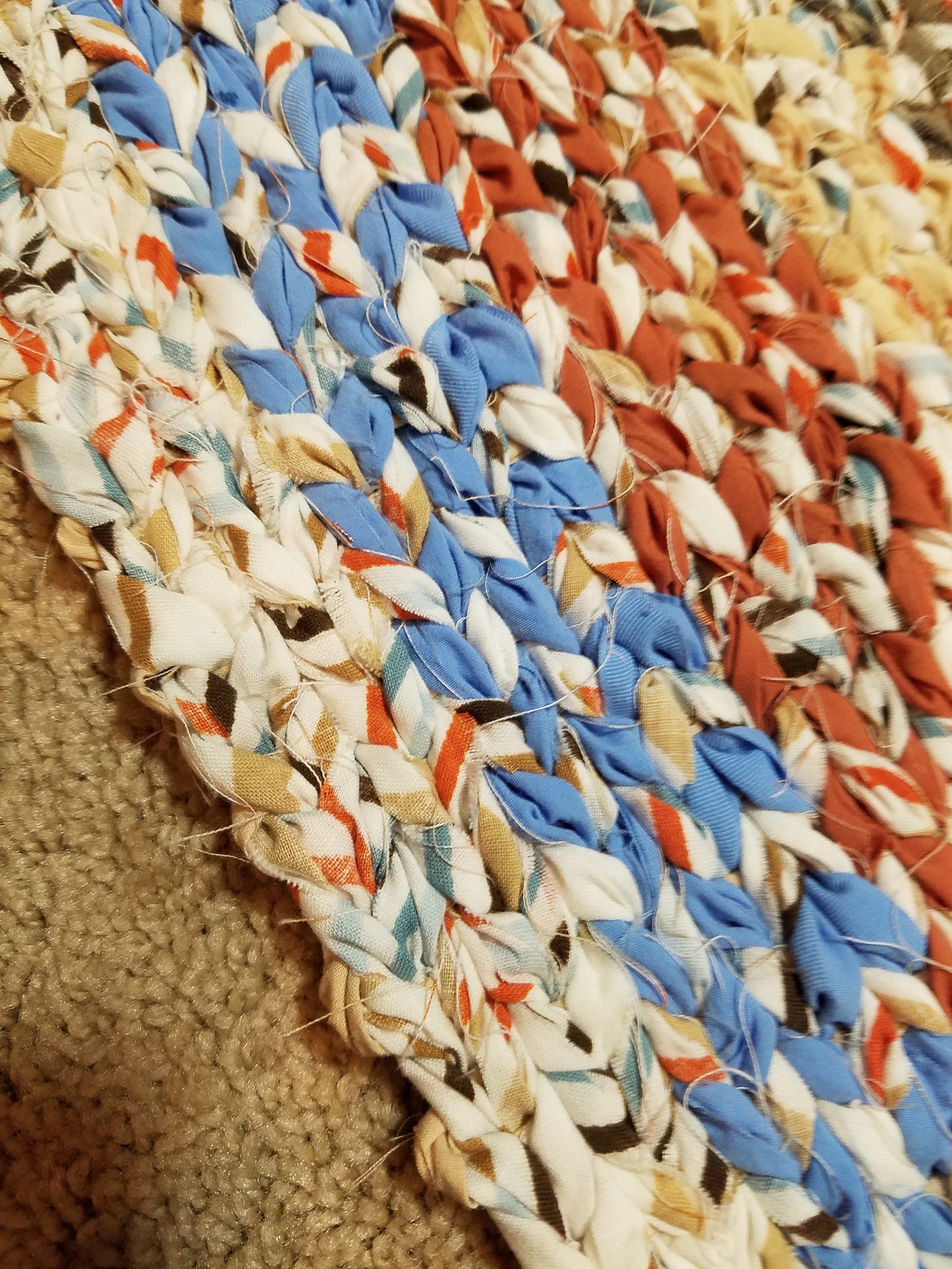 Rag rug twined rug woven rug Bathroom rug kitchen rug Etsy