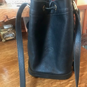 Vintage LONGCHAMP Black Coated Canvas and Tan Leather -  Israel