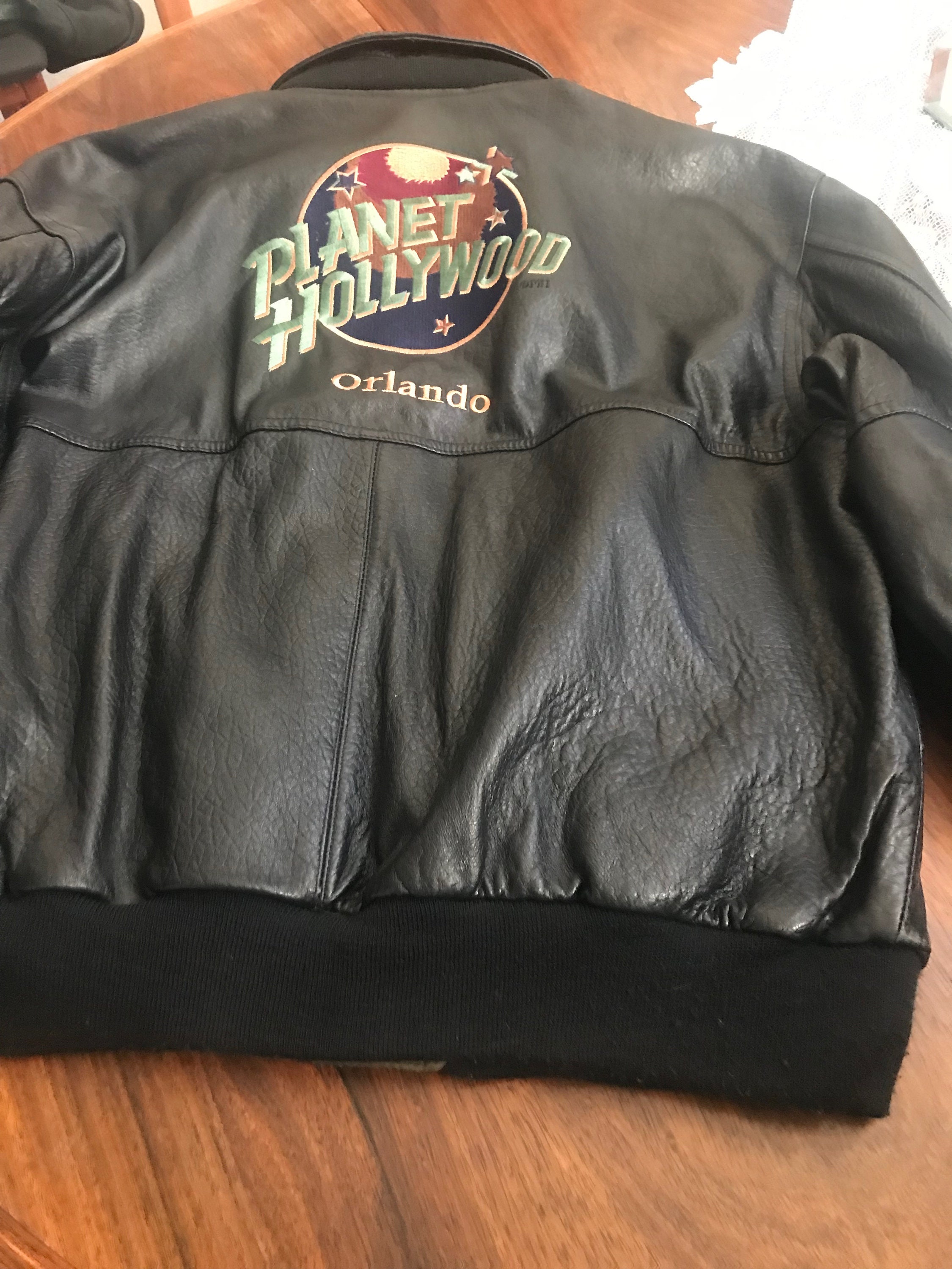 Vintage Planet Hollywood Men’s Leather Jacket 90’s Hong Kong Reversible