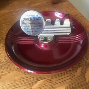 CONOCO art deco advertising ashtray, never used.