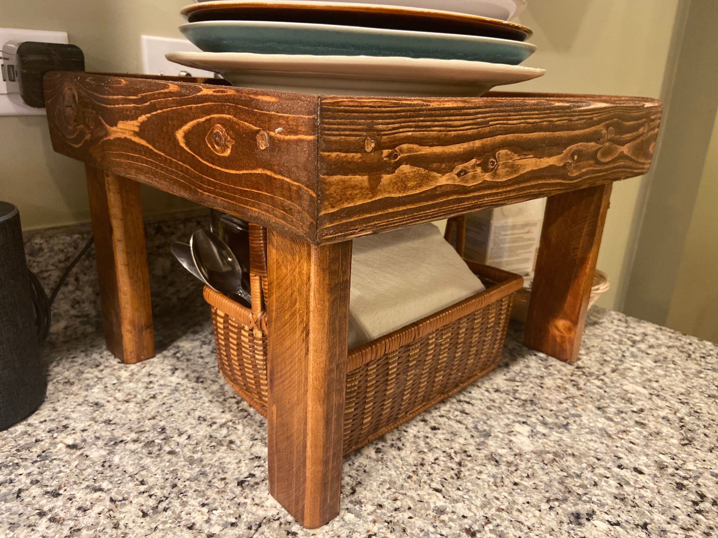 Wooden Counter Shelf Etsy