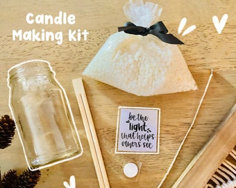 Candle Making Kit | Be the Light | Repurposed Jars | Soy Wax