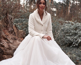 Veste blanche pour mariée, veste de robe de mariée, manteau de mariée, couverture de mariée, veste boléro de mariée, veste de mariée mariage, pardessus de mariée