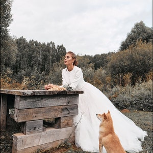 Bridal jacket, Wedding wool coat, Ivory jacket for wedding, Wedding bolero, Wool jacket for bride, White bride jacket, wedding jacket ivory image 9