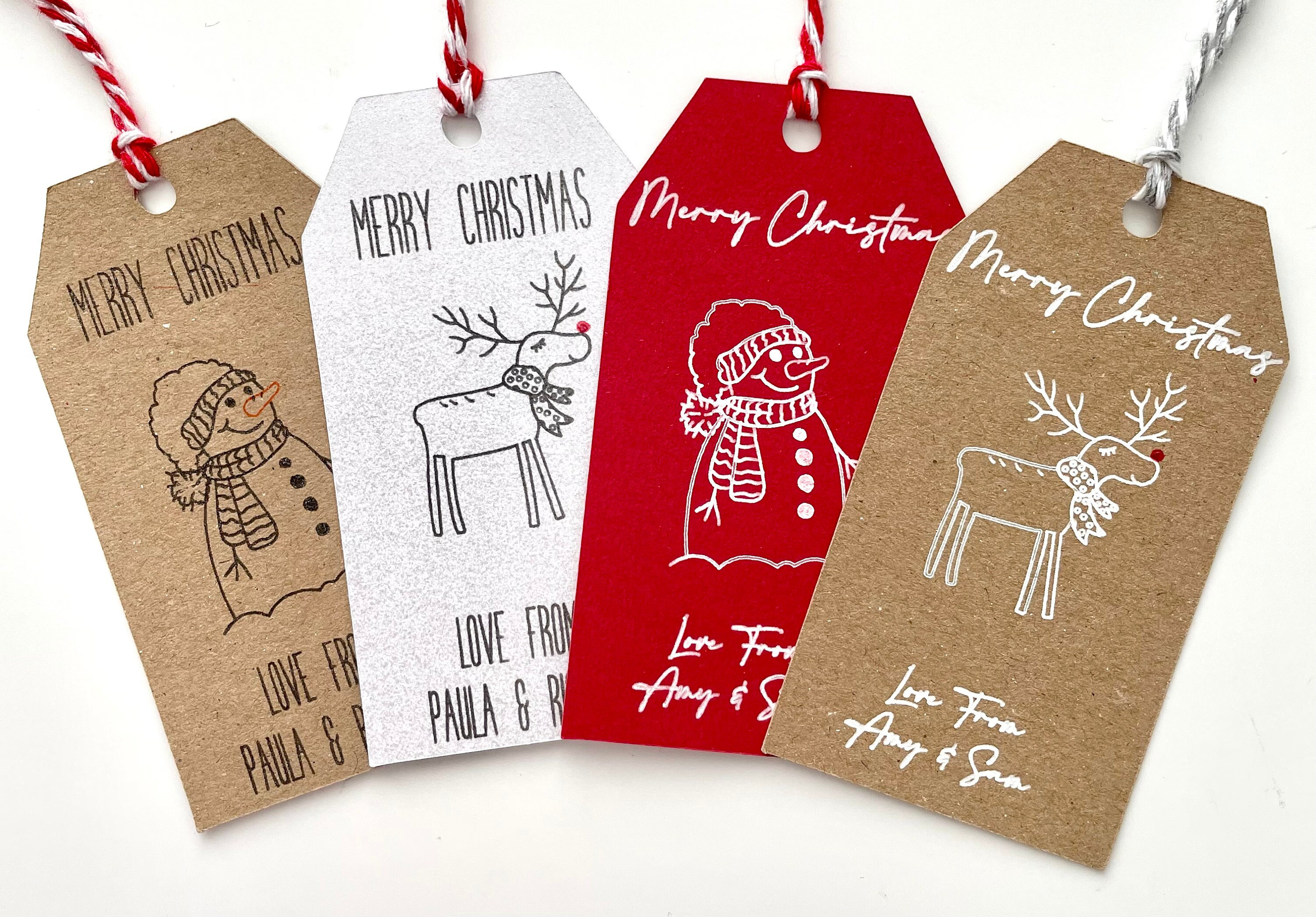100 Snow Scene Christmas Gift Tags, Rustic Gift Labels With String, Festive  Gift Tags, Gift Tag Sheets, Gift Wrapping Tags 