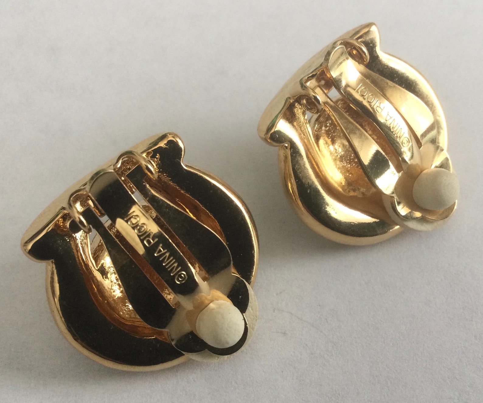 Vintage Nina Ricci Clip Earrings Marked NOS Mint - Etsy